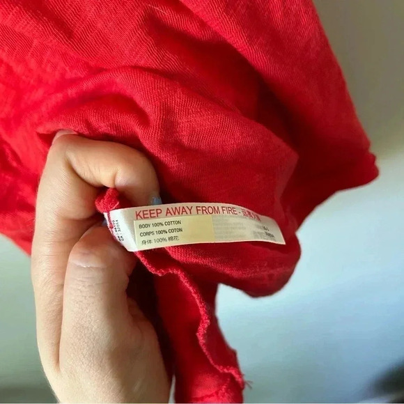 Anthropologie | Saturday Sunday Red Off the Shoulder Top - Picture 2 of 5